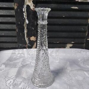 Lenox Clear Pressed Glass Decorative Bud Vase